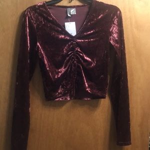 H&M maroon top